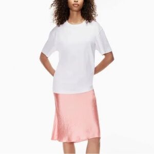 NWOT Babaton Slip Midi Skirt in Pink